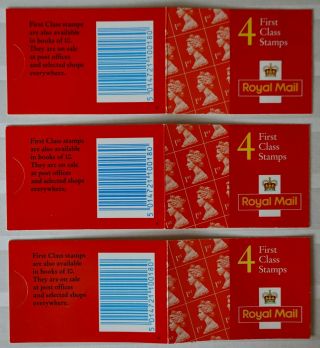 GB STAMPS Booklets 4x 1st class Charles 50th Birthday/Hong Kong/Berlin Airlift 2