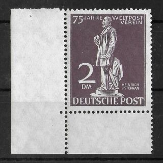 Berlin Germany 1949 Nh 2 Dm Key Value Corner Piece Michel 41 Cv €150 Xf