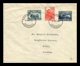 Dr Jim Stamps Trains Railroad Combo Fdc European Size Cover Denmark Uncacheted