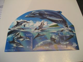 Samoa 2005 Dolphin Ovpt Pacific Explorer Stamp Exhibition Sheetlet