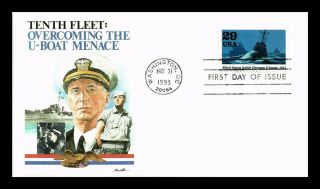 Dr Jim Stamps Us Allies Battle German U Boats Wwii First Day Cover Fleetwood