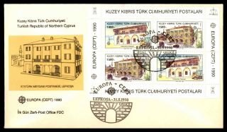 Mayfairstamps 1990 Turkey Souvenir Sheet Northern Cyprus First Day Cover Wwb4132