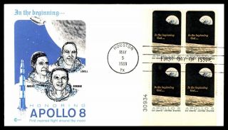 Mayfairstamps Us Fdc 1969 Apollo 8 Plate Block Cachet Craft First Day Cover Wwb_