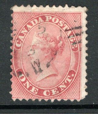 Colony Of Canada 1859 Qv 1c Deep Rose Sg30