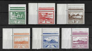Jersey German Occupation 1943 Nh Complete Set Of 6 Michel 3 - 8 Vf/xf