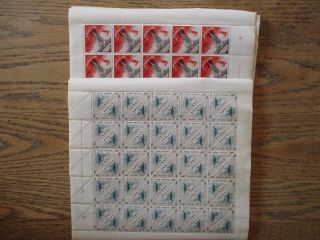 Lundy Stamp Sheets 14 Millenary Issue 25v Ea 1 Air Mail 50v Ea Mnh