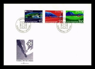 Dr Jim Stamps World Cup Football Fdc Liechtenstein European Size Cover