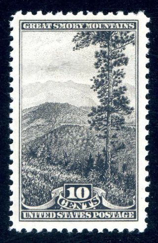 Scott 749 National Parks Year Issue 10c Great Smoky Mountians 1934 Mnh