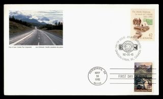 Dr Who 1992 Canada Fdc Joint Issue Usa Alaska Highway Cachet E51188