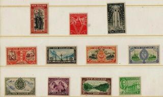 A Lovely 1946 Zealand Set Of 11 Peace Stamps