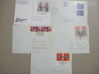 Five Germany Fdc With Pair Stamps