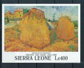 D279275 Paintings Art Van Gogh Haystacks In Provence S/s Mnh Sierra Leone