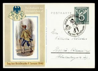 Dr Who 1940 Germany Berlin Philatelic Postal Card Stationery C124059