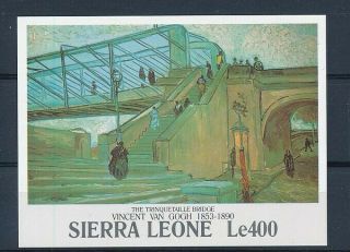 D279268 Paintings Art Van Gogh Trinquetaille Bridge S/s Mnh Sierra Leone