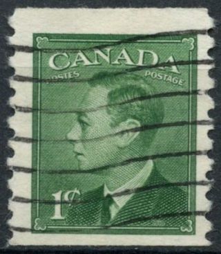 Canada 1949 - 51 Sg 419,  1c Green Kgvi Imperf X P9.  5 E724