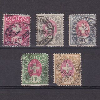 Switzerland 1881,  Mi 15 - 18,  Part Set,  Telegraph Stamps,
