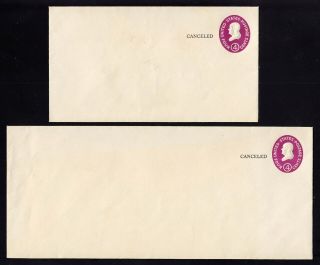U536,  Upss 3386 & 3387 Specimen Form 49 Envelopes,  Upss Cat 100.  00