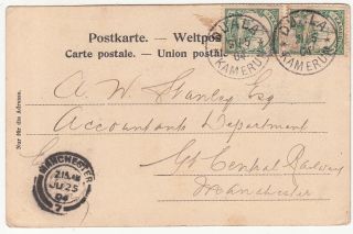 German Kamerun: Gruss Aus Kamerun,  Duala To Manchester,  21 May - 25 June 1904