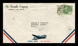 Dr Jim Stamps Fresnillo Company Mexico Airmail Tied Postal History Cover