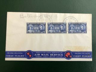 Newfoundland,  1939 First Flight Cover From Botwood To York