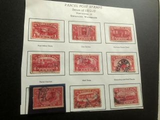 Us Stamp Parcel Post Scott Q1 - Q9 Scv 62.  00 B1440