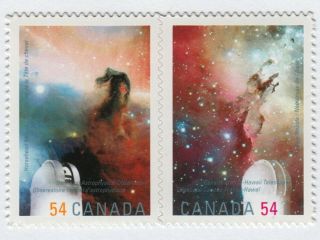 Astronomy Eagle & Horsehead Nebula Se - Tenant Pair Canada 2009 2325i Qp Die Cut