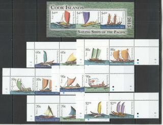 W1354 2013 Cook Islands Sailing Ships Of The Pacific Michel 30 Euro 1kb,  Set Mnh