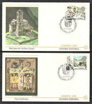 Spanish Andorra,  Europa 1983,  2 Fdc 2023
