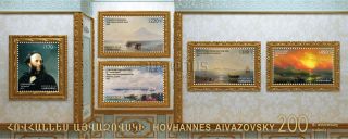 Armenia Mnh 2017 200th Anniversary Of Hovhannes Ivan Aivazovsky Marine Painter