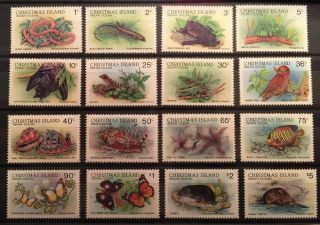 Christmas Island: 1987 Wildlife Full Set Of 16 Stamps To $5 Sg229 - 244 Mnh Cf331