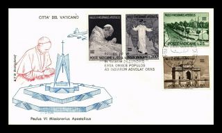 Dr Jim Stamps Visit Pope Paul Vi India Fdc Combo Vatican City Cover