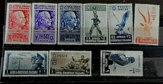 Italy Colonies,  Africa Orientale,  X 9 Stamps,  Mounted &,  1930s/40s