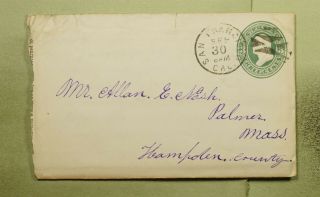 Dr Who 1876 San Francisco Ca Fancy Cancel Stationery To Ma Plus Letter E42475