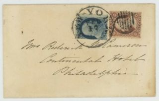 Mr Fancy Cancel 24,  26 Carrier Rate Cover Tied York Cds To Philadelphia