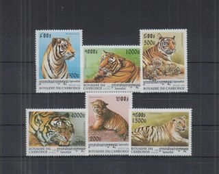 I296.  Cambodia - Mnh - Nature - Animals - Wild Cats - Tigers