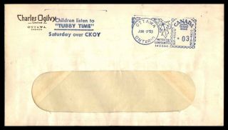 Mayfairstamps 1953 Canada Ottawa Tubby Time Meter Slogan Cancel Cover Wwb48069