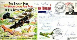 Js (cc) 11 Biggin Hill Air Fair 1996 Cover Multi Signed See Below F8
