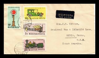 Dr Jim Stamps Airmail Multi Franked Hungary Postal History Cover