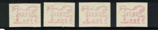 Hong Kong Machine Labels - Year Of The Horse Feb 1990 - Nh Gpo Issue