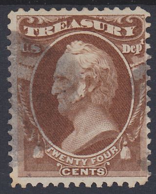 138) Usa 1873 - Dienst - 24 Ct Benjamin Franklin Treasure - Perfect -