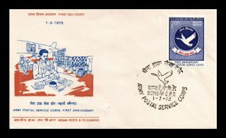 Dr Jim Stamps Army Postal Service Corps First Day Issue India Cover