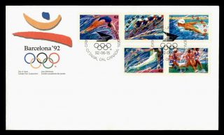 Dr Who 1992 Canada Olympic Games Barcelona Fdc C125370
