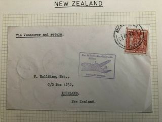 Zealand,  1952 First Airmail Canadian Pacific Airlines Cover