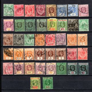 Malaya Singapore Straits Settlements States 1912 - 1933 Kgv Use Stamps Good Pmk