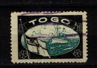 Togo Germany Ww1 Lost Colonies Territories Ww1 Mourning Stamp Label Ship