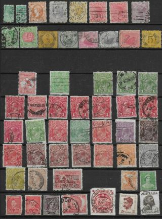 3960: Australia,  NSW,  Victoria,  N & Aust.  Tasmania; col.  of 112 stamps 1862 - 1950 2