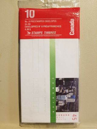 Pack Of 10 Canada Post $0.  45 Pre - Stamped Edmonton Envelopes