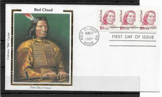 Us 1987 Fdc Colorano Cachet American Indians Series: Red Cloud,  Vf - Xf (rn - 8)