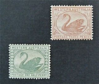 Nystamps British Australian States Western Australia Stamp 53a.  58 Mogh / Ng $36