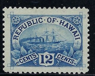 Hawaii 78 Dark Blue On Blue Paper Well - Centered Full Gum